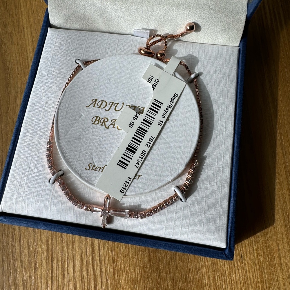 Rose Gold Rachel Zoe Cross Bracelet. Never Worn.